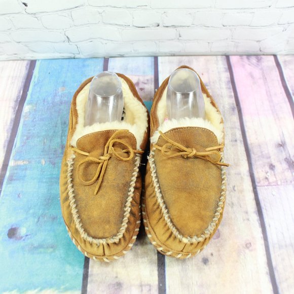 LL Bean Shearling Lined Wicked Good Moc Size 14 M - Picture 5 of 9